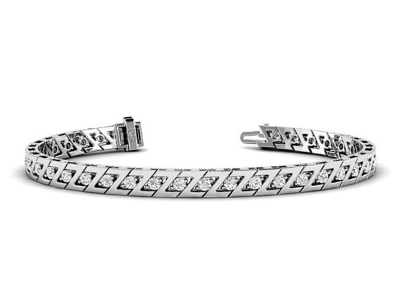 1.00-3.00 CT Round Cut Lab Grown Diamonds - Tennis Bracelet - Primestyle.com