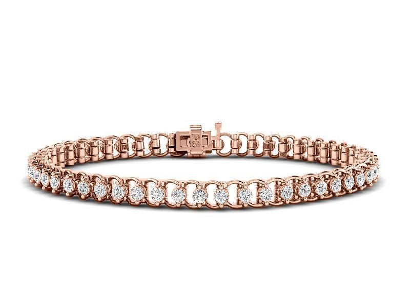 1.00 - 3.00 CT Round Cut Lab Grown Diamonds - Tennis Bracelet - Primestyle.com
