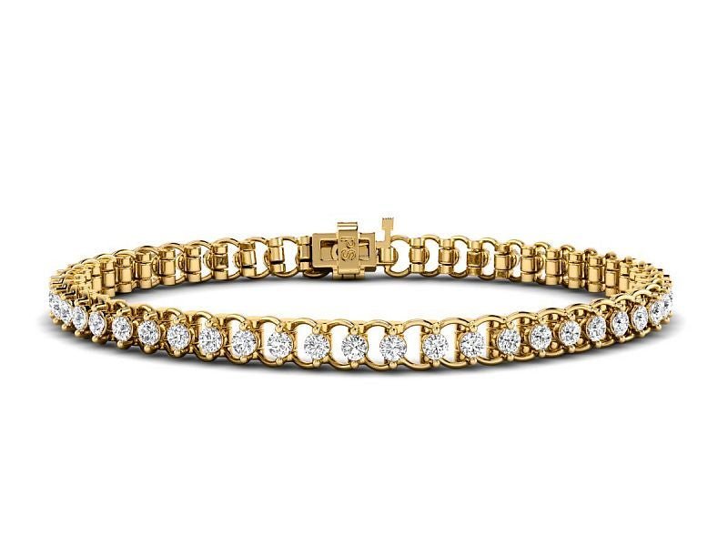 1.00-3.00 CT Round Cut Diamonds - Tennis Bracelet