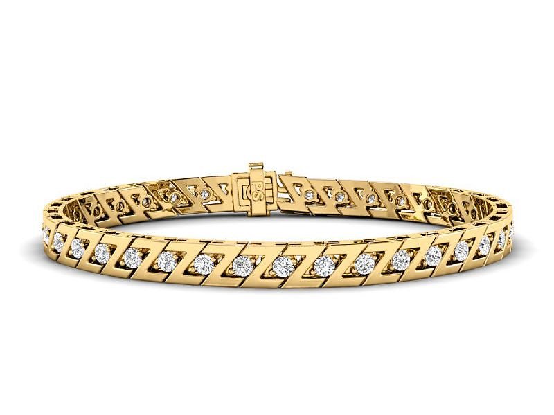 1.00-3.00 CT Round Cut Lab Grown Diamonds - Tennis Bracelet - Primestyle.com