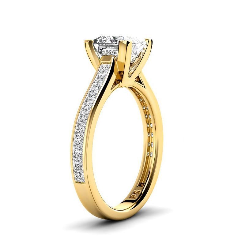 1.00-6.50 CT Princess Cut Diamonds - Engagement Ring