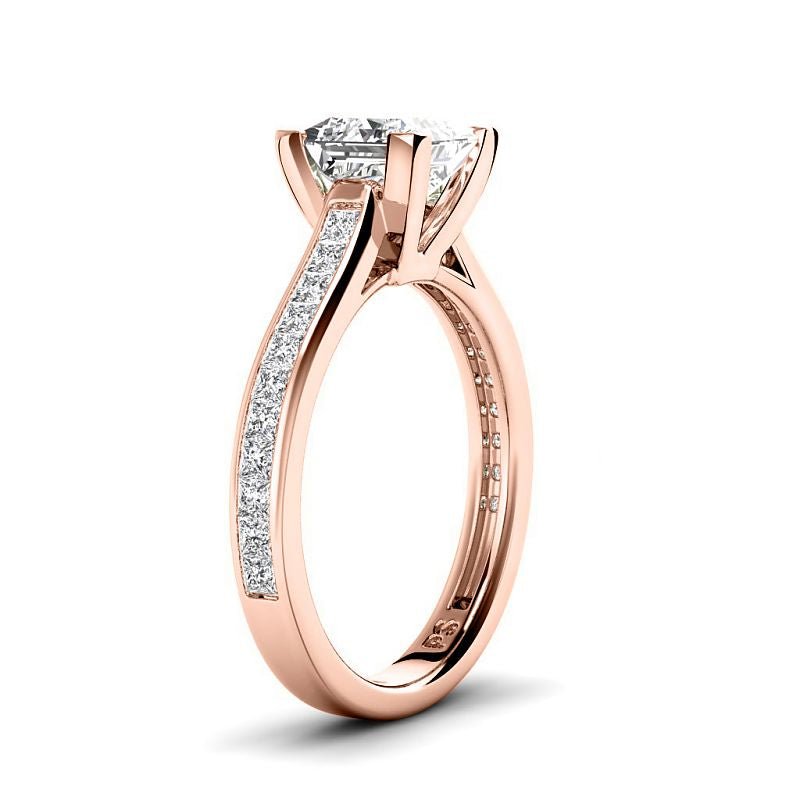 1.00-3.50 CT Princess Cut Lab Grown Diamonds - Engagement Ring