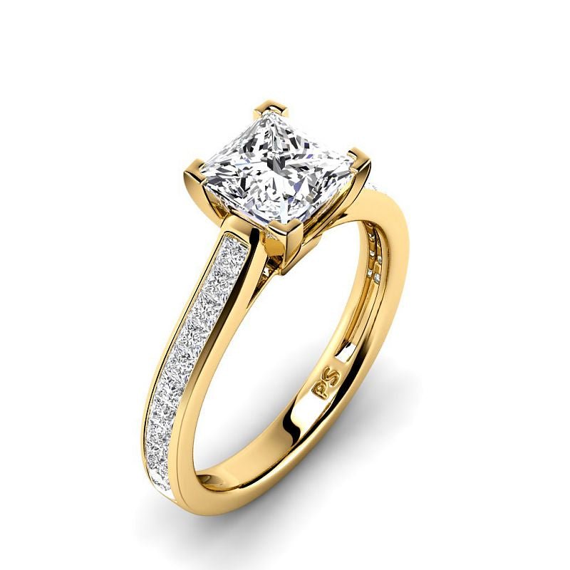 1.00-3.50 CT Princess Cut Lab Grown Diamonds - Engagement Ring