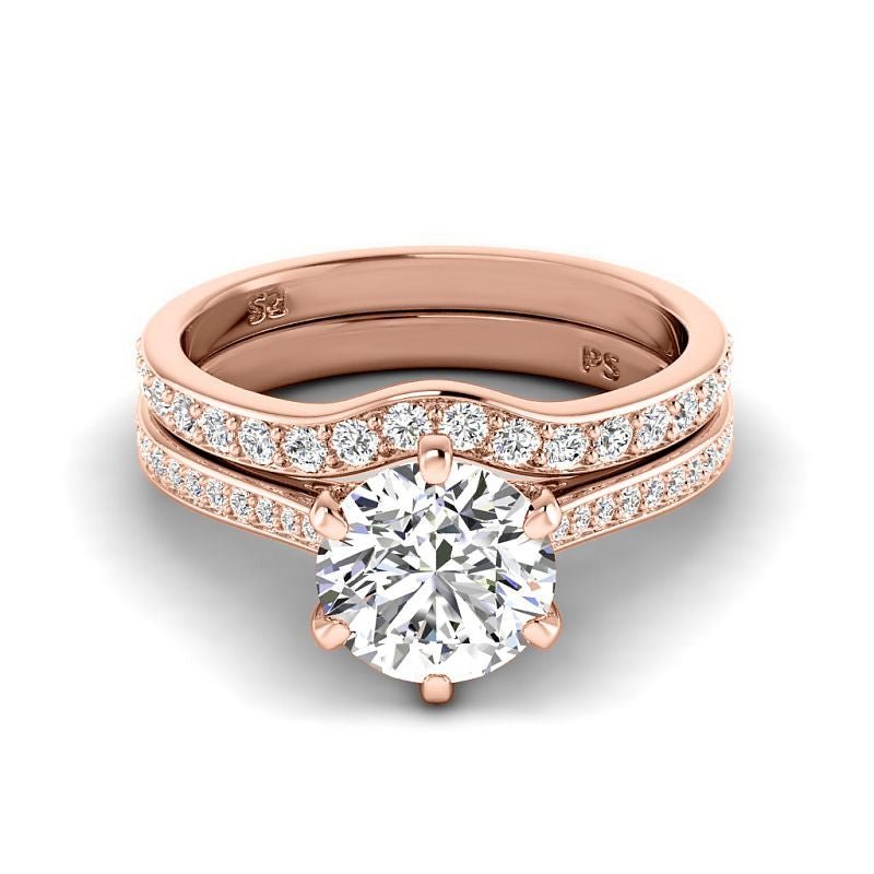 1.00 - 6.50 CT Round Cut Diamonds - Bridal Set - Primestyle.com