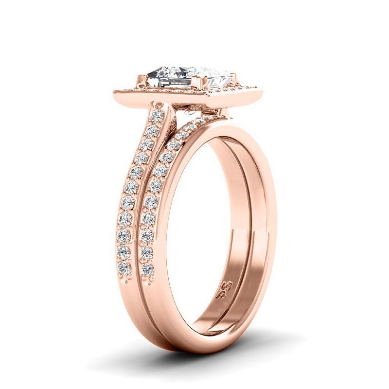 1.00-3.50 CT Round & Princess Cut Lab Grown Diamonds - Bridal Set - Primestyle.com