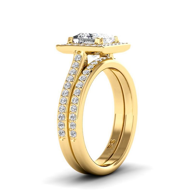 1.00-3.50 CT Round & Princess Cut Lab Grown Diamonds - Bridal Set - Primestyle.com