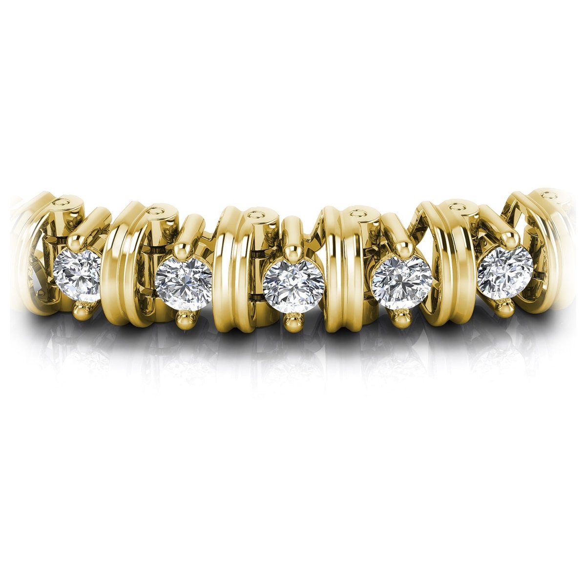 1.00-4.00 CT Round Cut Diamonds - Tennis Bracelet