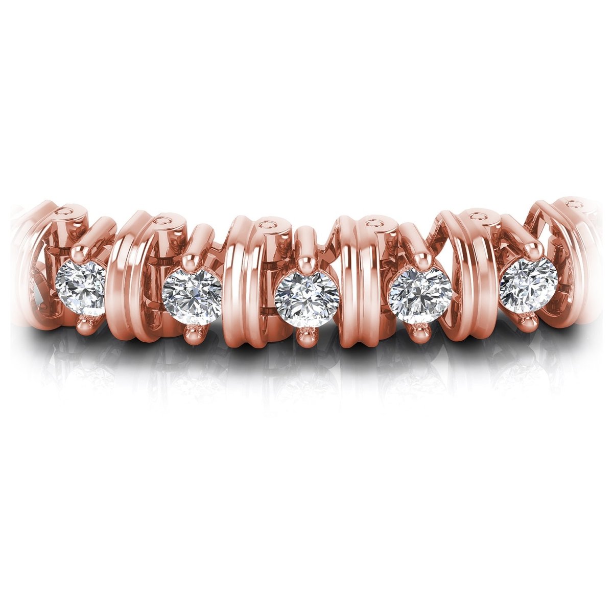 1.00-4.00 CT Round Cut Diamonds - Tennis Bracelet - Primestyle.com