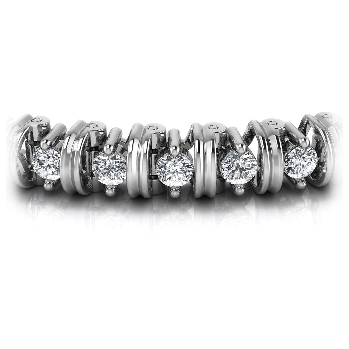 1.00-4.00 CT Round Cut Diamonds - Tennis Bracelet - Primestyle.com