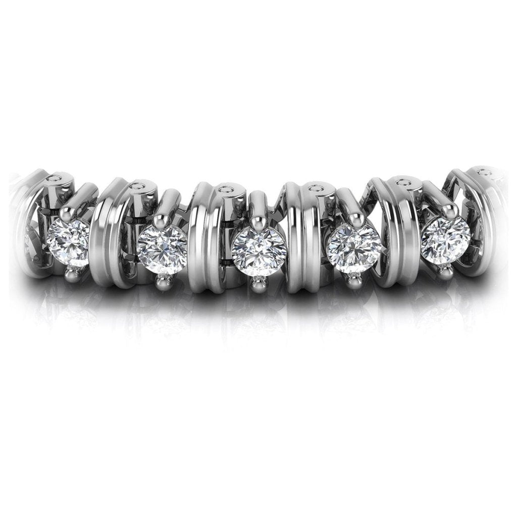 1.00 - 4.00 CT Round Cut Diamonds - Tennis Bracelet - Primestyle.com