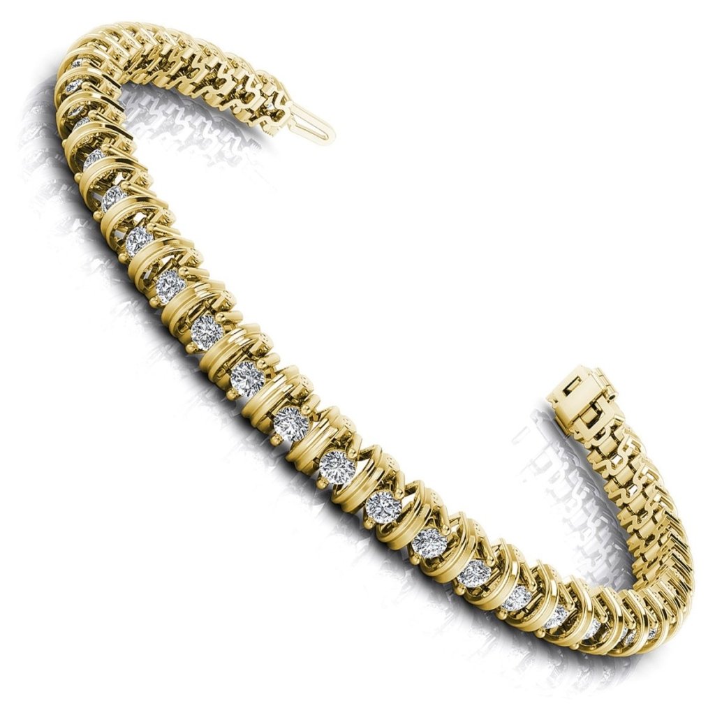 1.00 - 4.00 CT Round Cut Diamonds - Tennis Bracelet - Primestyle.com