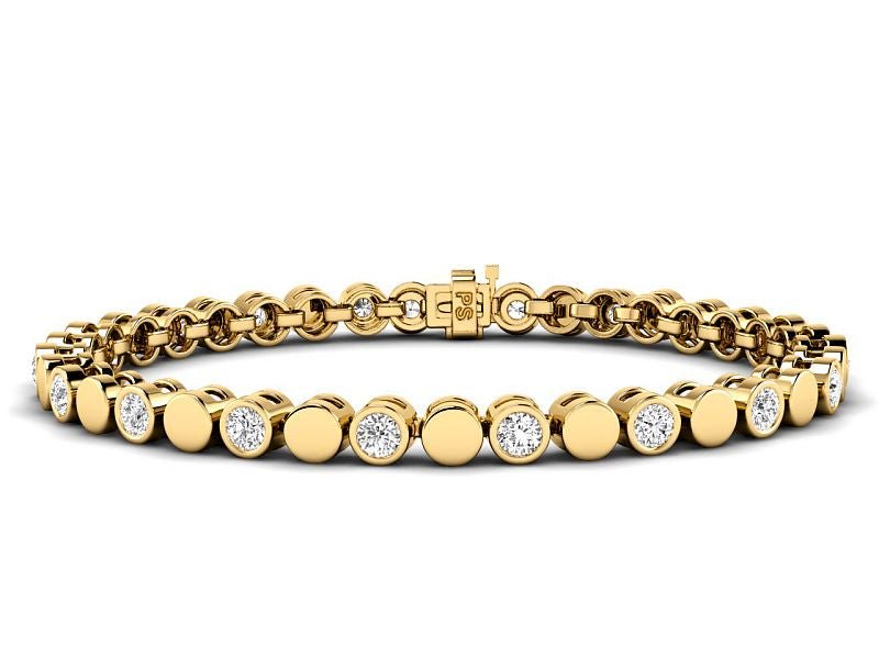 1.00-4.00 CT Round Cut Lab Grown Diamonds - Designer Bracelet - Primestyle.com