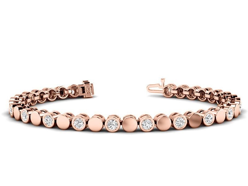 1.00-4.00 CT Round Cut Lab Grown Diamonds - Designer Bracelet - Primestyle.com