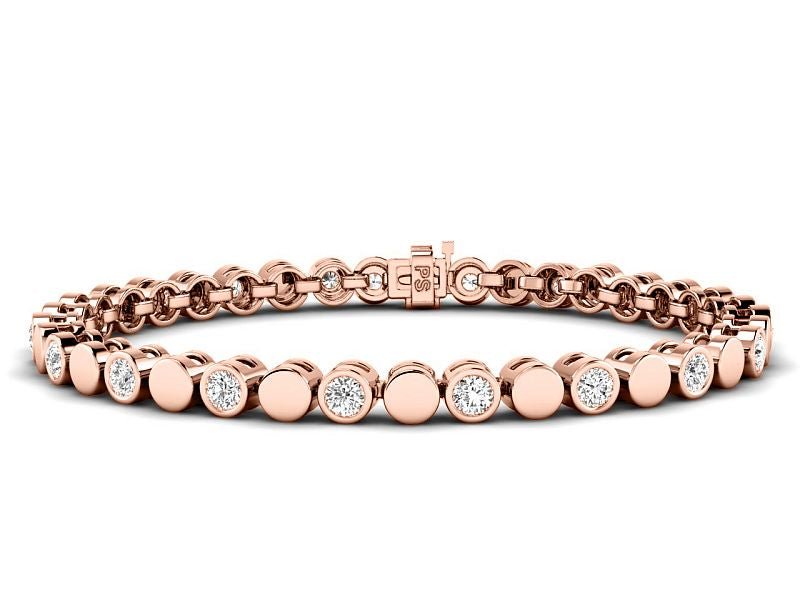1.00-4.00 CT Round Cut Lab Grown Diamonds - Designer Bracelet - Primestyle.com