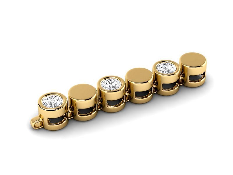 1.00-4.00 CT Round Cut Lab Grown Diamonds - Designer Bracelet - Primestyle.com