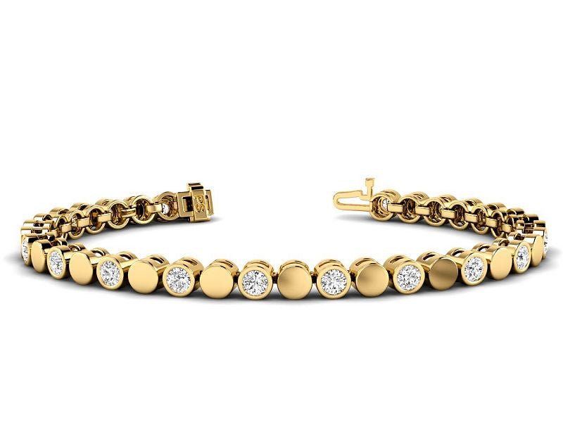 1.00-4.00 CT Round Cut Lab Grown Diamonds - Designer Bracelet - Primestyle.com