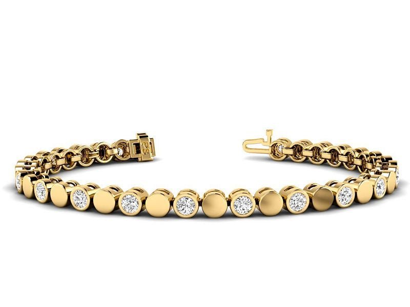 1.00-4.00 CT Round Cut Diamonds - Designer Bracelets