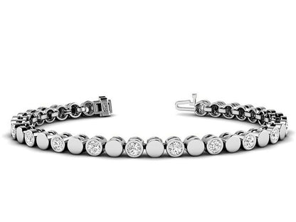 1.00-4.00 CT Round Cut Lab Grown Diamonds - Designer Bracelet - Primestyle.com