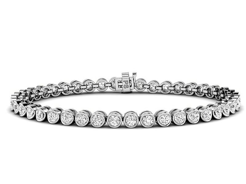 2.00-9.00 CT Round Cut Diamonds - Tennis Bracelet