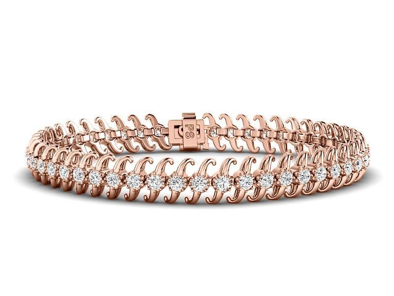 1.00-5.00 CT Round Cut Diamonds - Tennis Bracelet