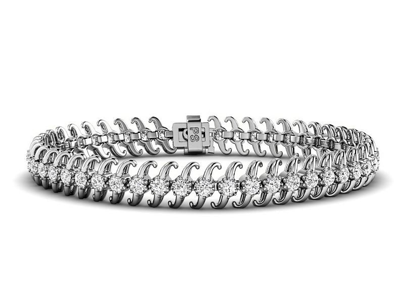 1.00-5.00 CT Round Cut Lab Grown Diamonds - Tennis Bracelet - Primestyle.com