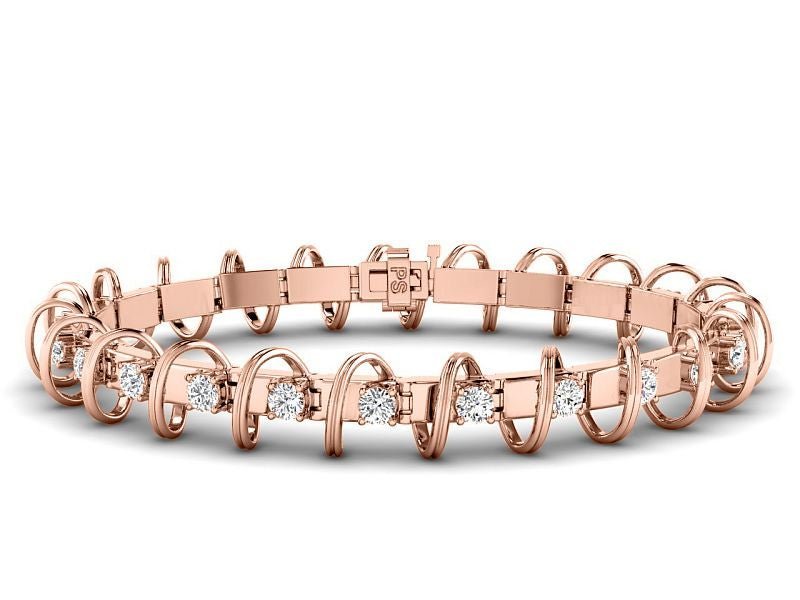 1.00-5.00 CT Round Cut Diamonds - Tennis Bracelet