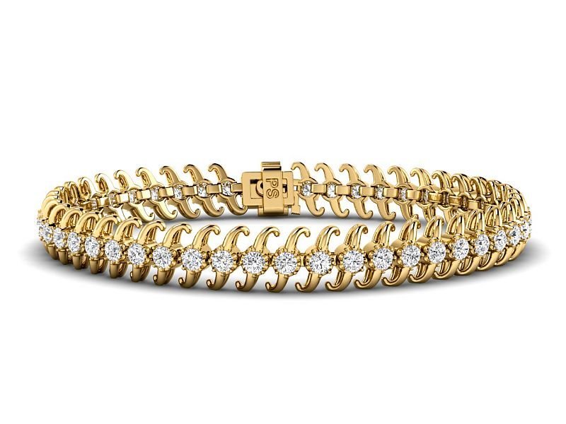 1.00 - 5.00 CT Round Cut Lab Grown Diamonds - Tennis Bracelet - Primestyle.com