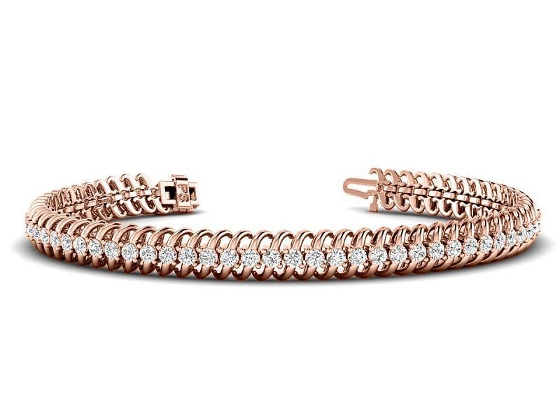 1.00-5.00 CT Round Cut Diamonds - Tennis Bracelet