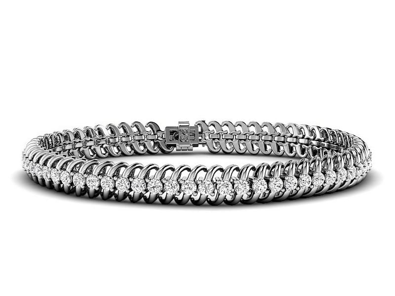1.00-5.00 CT Round Cut Diamonds - Tennis Bracelet