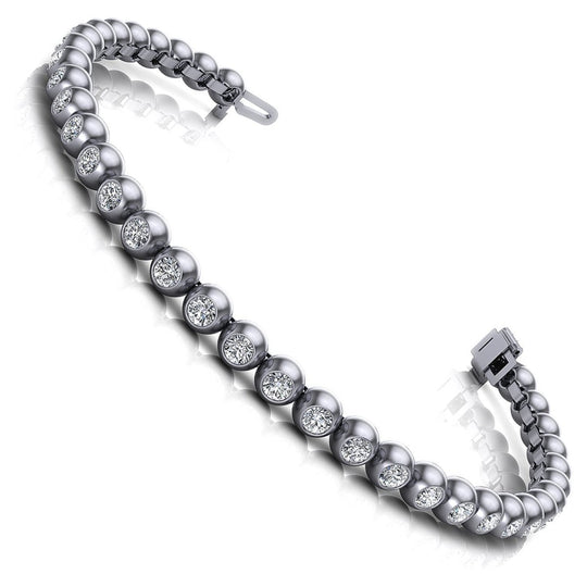 1.00-6.00 CT Round Cut Diamonds - Tennis Bracelet