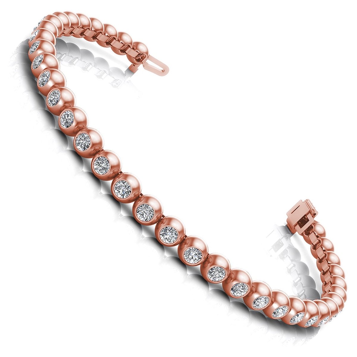 1.00-6.00 CT Round Cut Diamonds - Tennis Bracelet - Primestyle.com