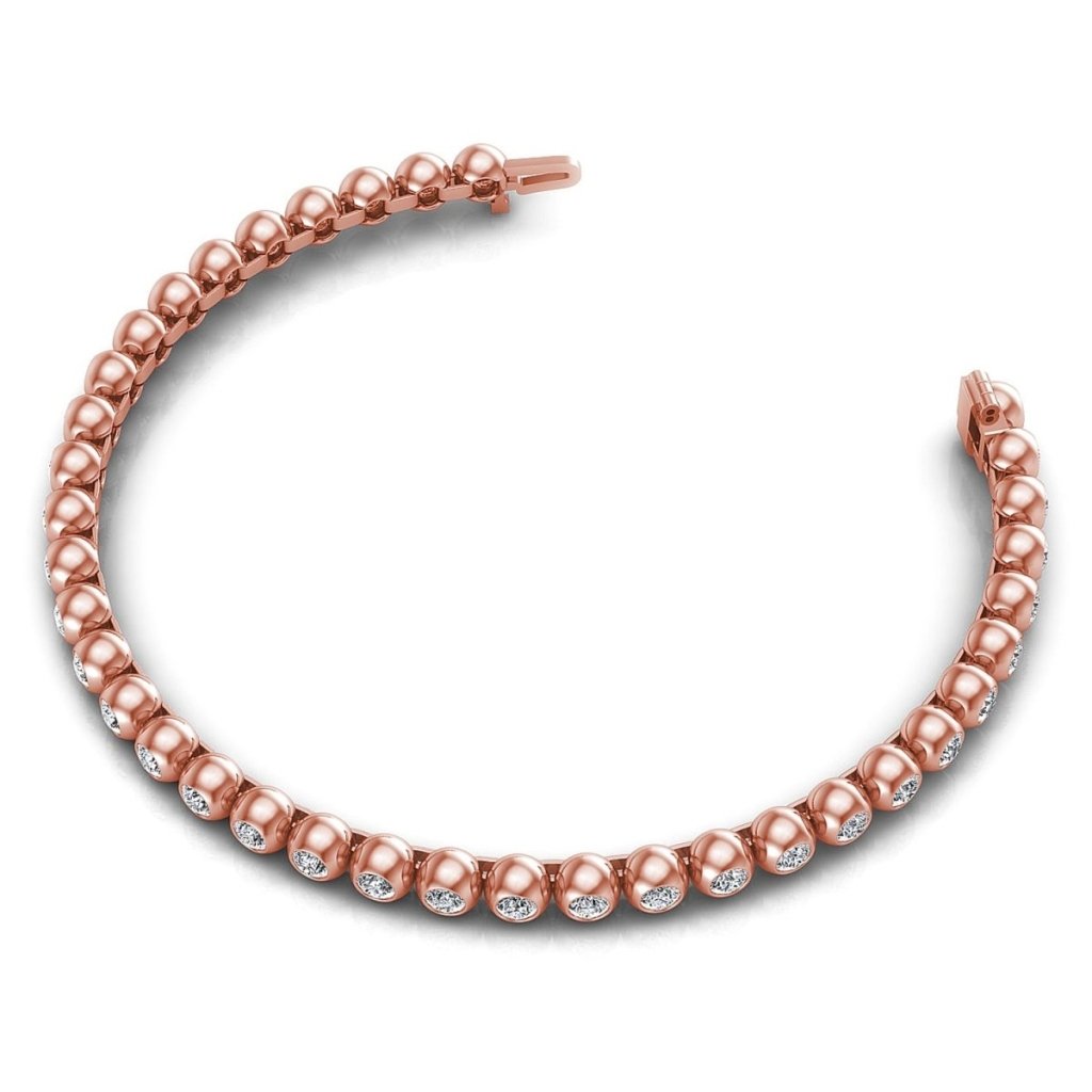 1.00 - 6.00 CT Round Cut Diamonds - Tennis Bracelet - Primestyle.com