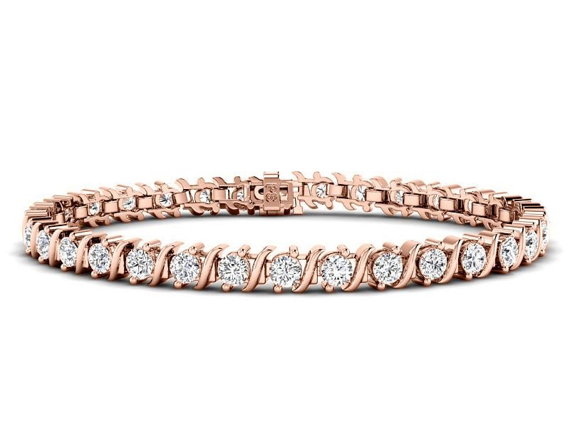 1.00-6.00 CT Round Cut Lab Grown Diamonds - Tennis Bracelet - Primestyle.com