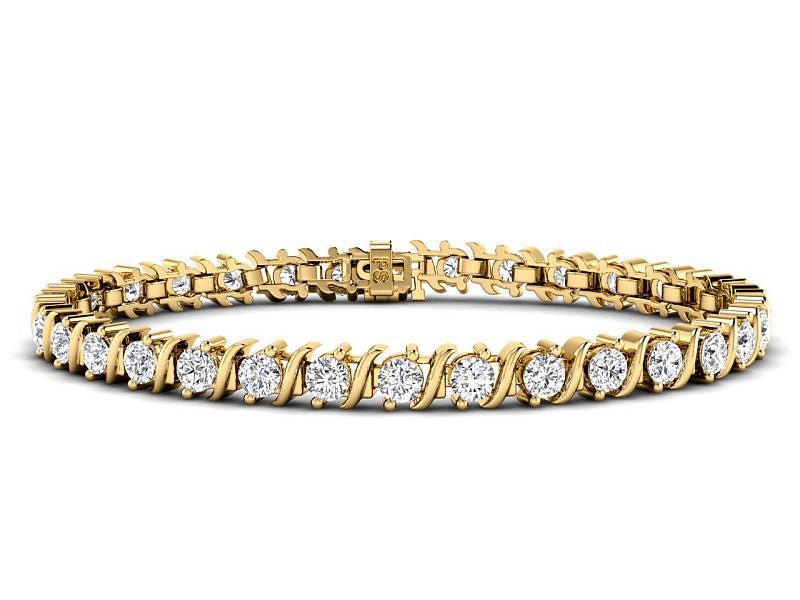 1.00-6.00 CT Round Cut Lab Grown Diamonds - Tennis Bracelet - Primestyle.com