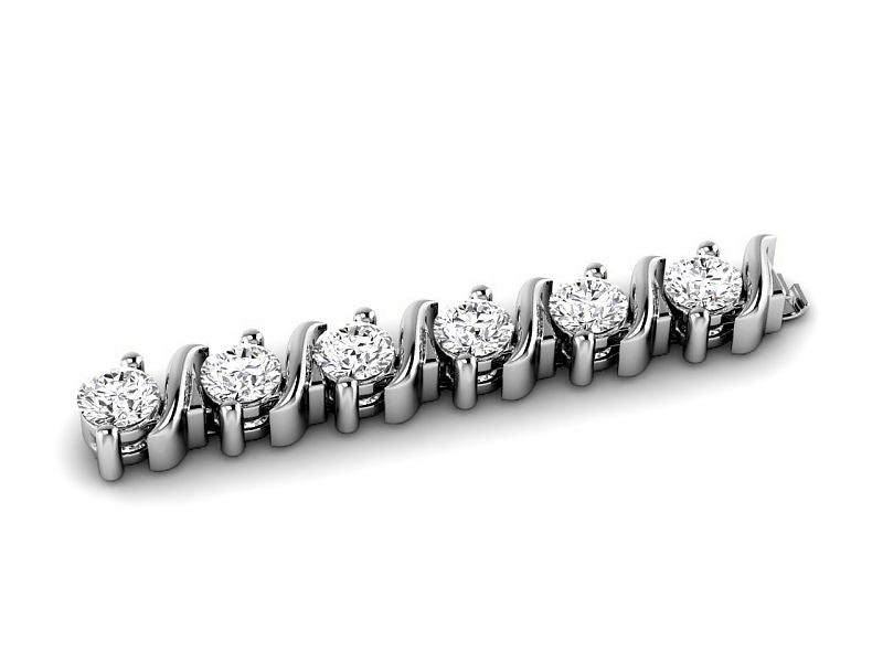 1.00-6.00 CT Round Cut Lab Grown Diamonds - Tennis Bracelet - Primestyle.com