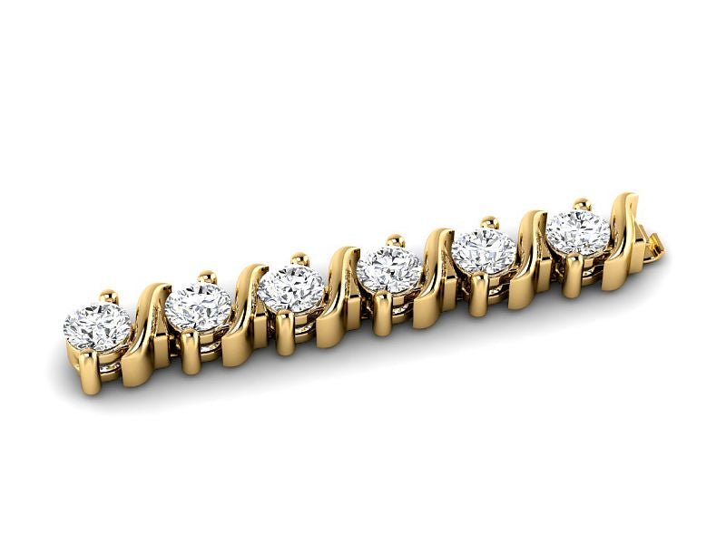1.00-6.00 CT Round Cut Lab Grown Diamonds - Tennis Bracelet - Primestyle.com