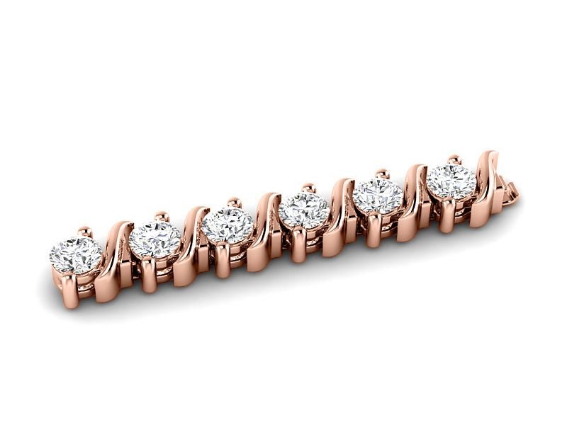 1.00-6.00 CT Round Cut Lab Grown Diamonds - Tennis Bracelet - Primestyle.com