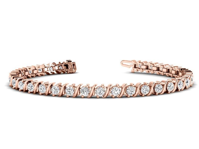 1.00-6.00 CT Round Cut Lab Grown Diamonds - Tennis Bracelet - Primestyle.com
