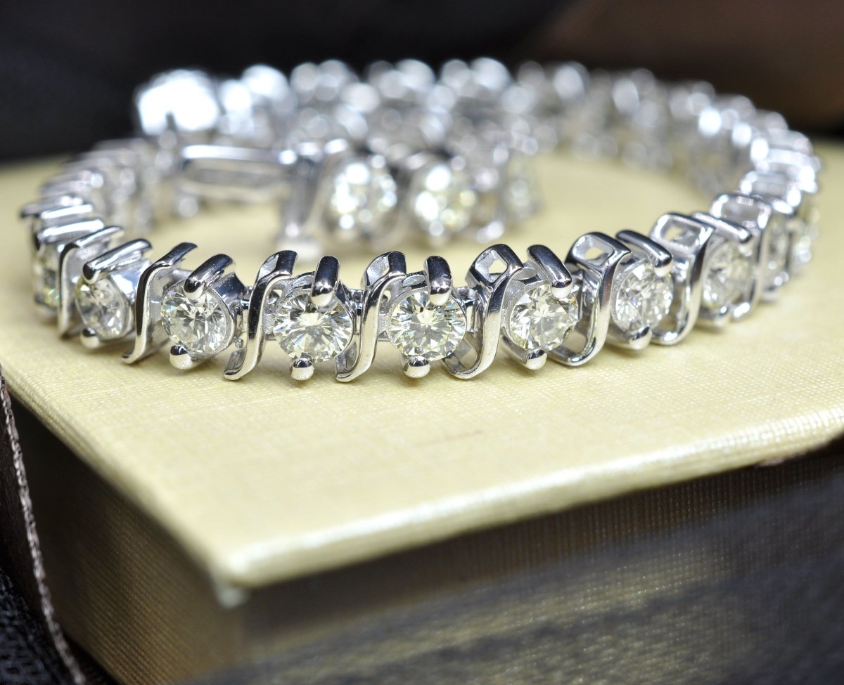 1.00-7.00 CT Round Cut Diamonds - Tennis Bracelet - Primestyle.com