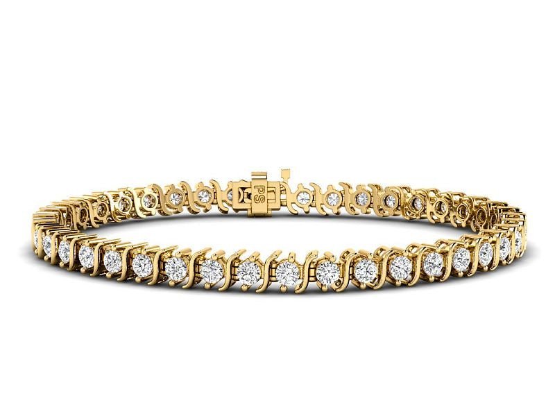 1.00 - 7.00 CT Round Cut Lab Grown Diamonds - Tennis Bracelet - Primestyle.com