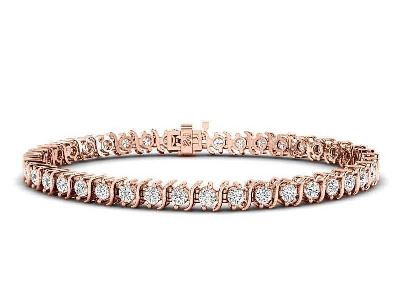 1.00 - 7.00 CT Round Cut Lab Grown Diamonds - Tennis Bracelet - Primestyle.com
