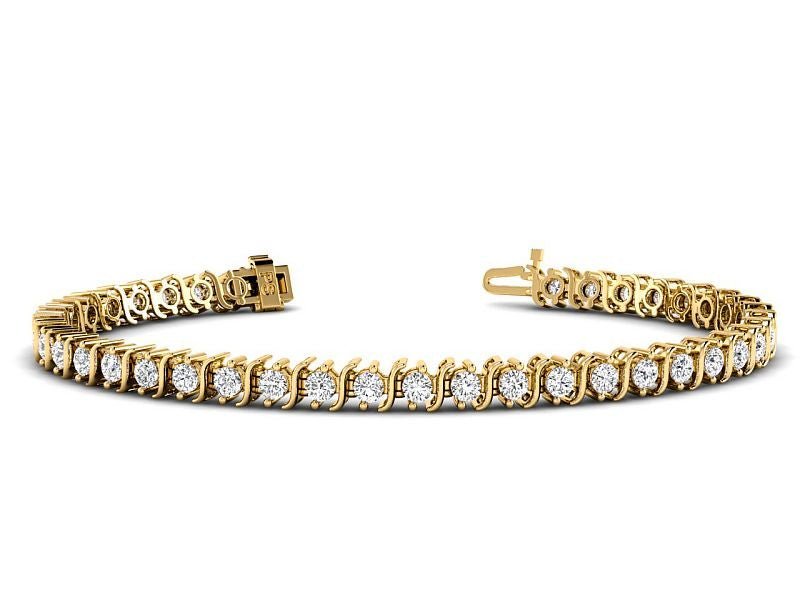 1.00 - 7.00 CT Round Cut Lab Grown Diamonds - Tennis Bracelet - Primestyle.com