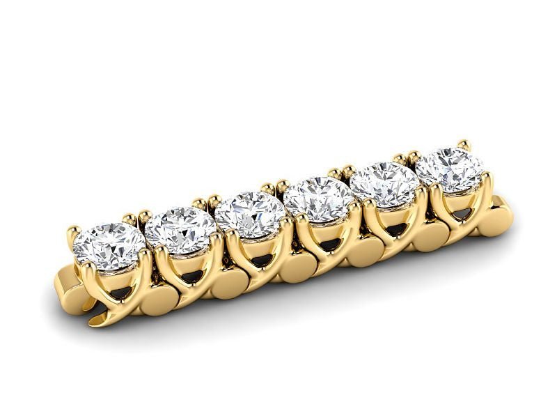 8.00 CT Round Cut Diamonds in 14KT Yellow Gold - Tennis Bracelet