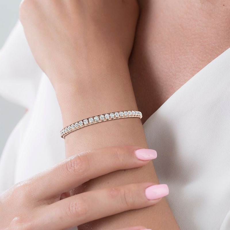 1.00-9.00 CT Round Cut Diamonds - Tennis Bracelet