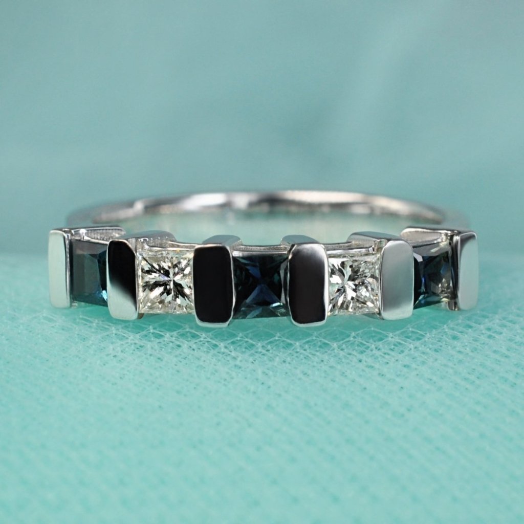1.00 CT Princess Cut Natural Diamonds - Wedding Band - Primestyle.com