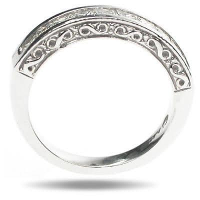 1.00 CT Princess Cut Natural Diamonds - Wedding Band