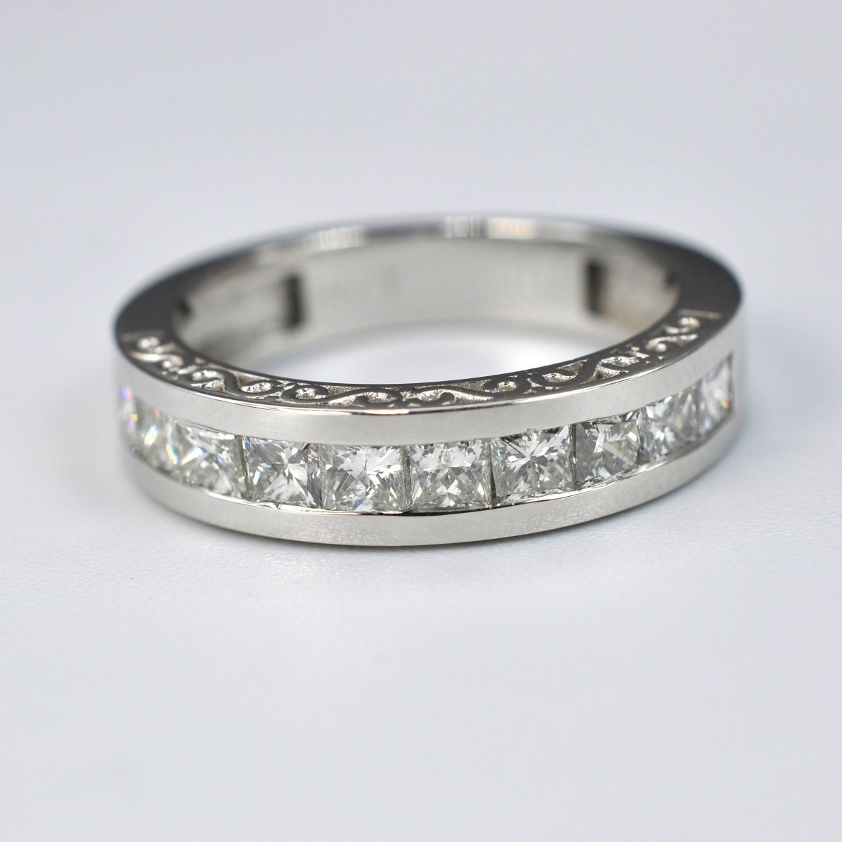 1.00 CT Princess Cut Natural Diamonds - Wedding Band