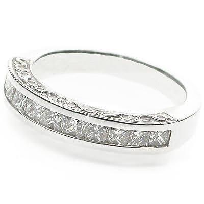 1.00 CT Princess Cut Natural Diamonds - Wedding Band