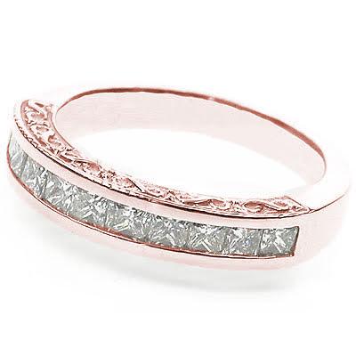 1.00 CT Princess Cut Natural Diamonds - Wedding Band