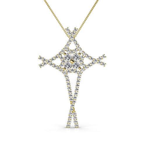 1.00 CT Round Cut Diamonds - Diamond Pendant - Primestyle.com